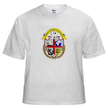 22CLB - A01 - 04 - 22nd Combat Logistics Battalion with Text - White T-Shirt - Click Image to Close